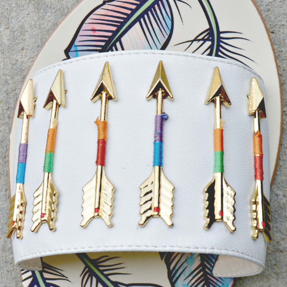 ♡ Taylor Says ♡ Talulah Leather Boho Flat Sandals - Picture 4 of 7